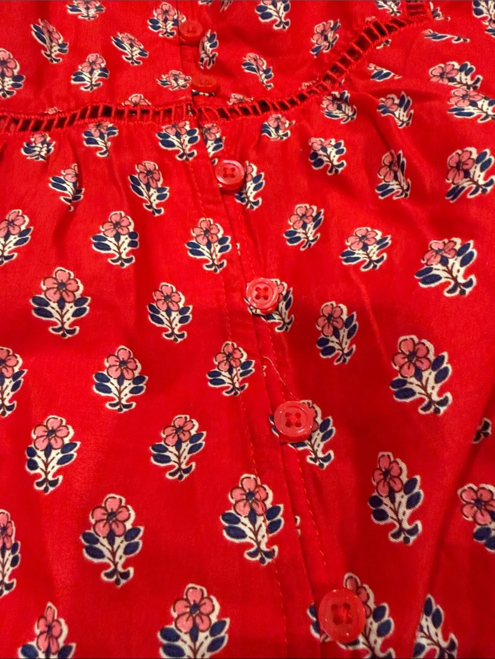 Women's Red Printed top and shorts matching set  - universal thread